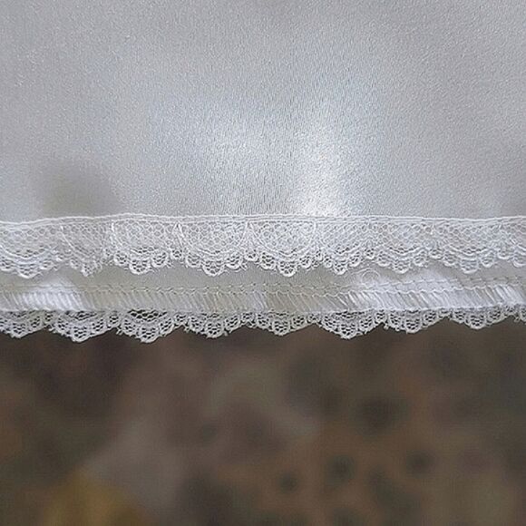 Vtg 90ās silky ivory laceātank camisole - Picture 5 of 14